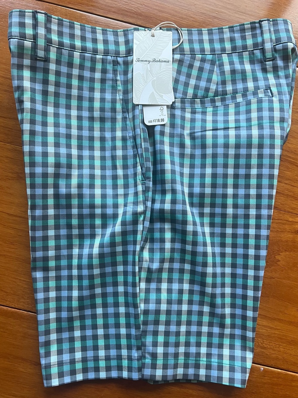 Tommy Bahama Mens Shorts Barbados Pro Clubhouse Check SZ 35 X 9 NWT $118